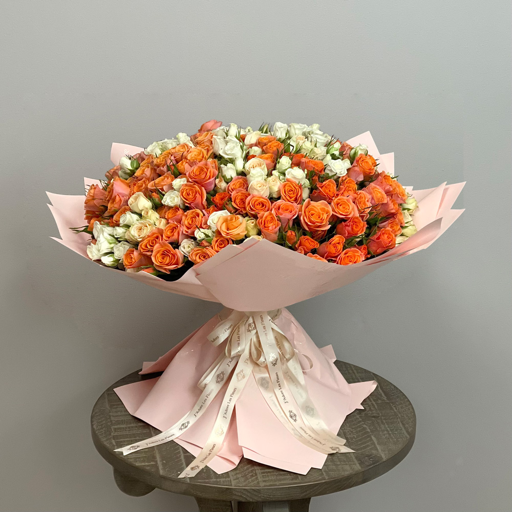 Orange Embrace Hand-Tied Bouquet