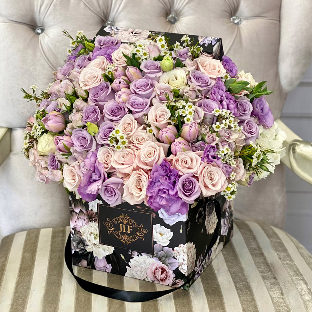 Lavender Blush in the Square Floral Print Box
