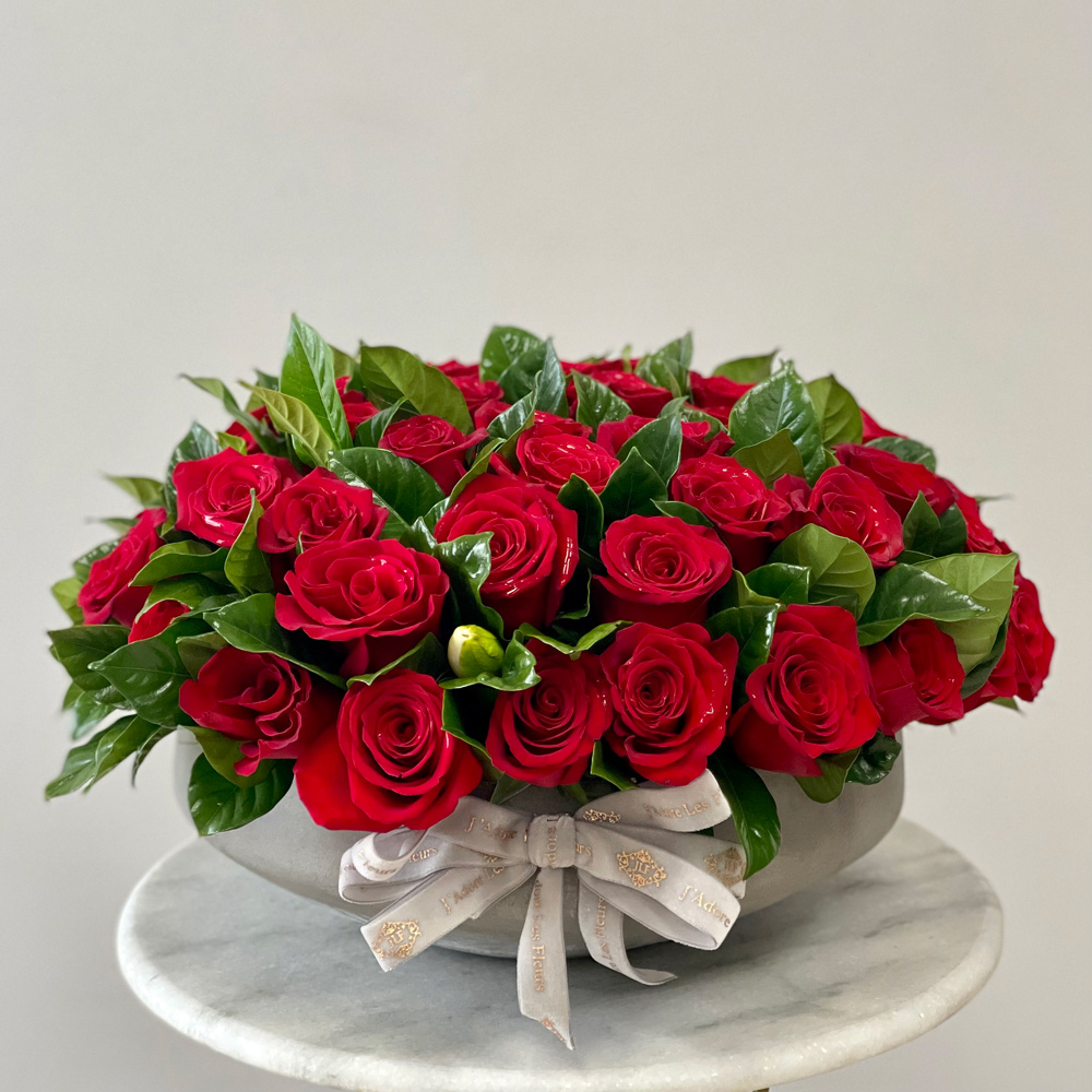 Roses in a Ceramic Vase