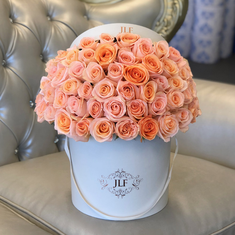Signature Tiffany Peach Rose Box