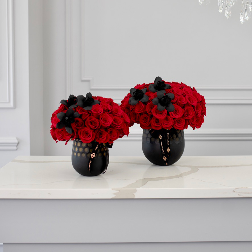 All The Red in Set of 2 Centerpiece