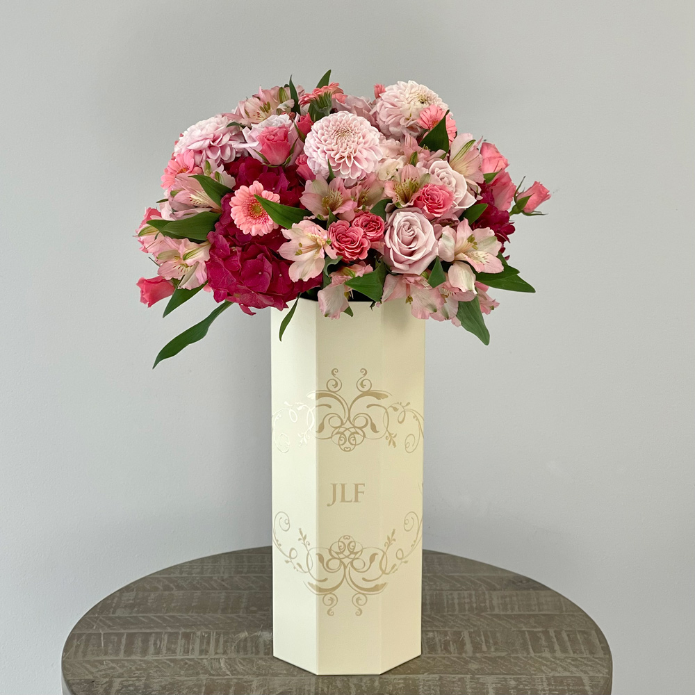 Fuchsia Galore in Tall JLF Vase à Fleurs