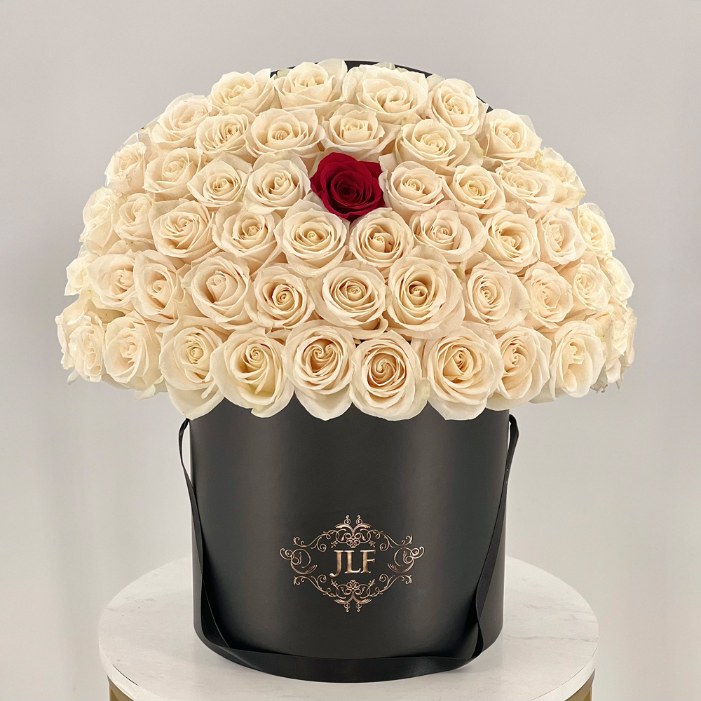 JLF Anniversary White Rose Box