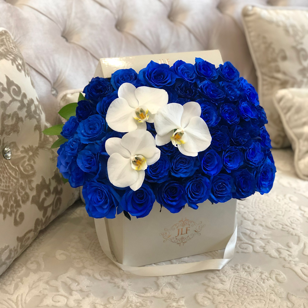 JLF Signature Blue Roses & Orchids