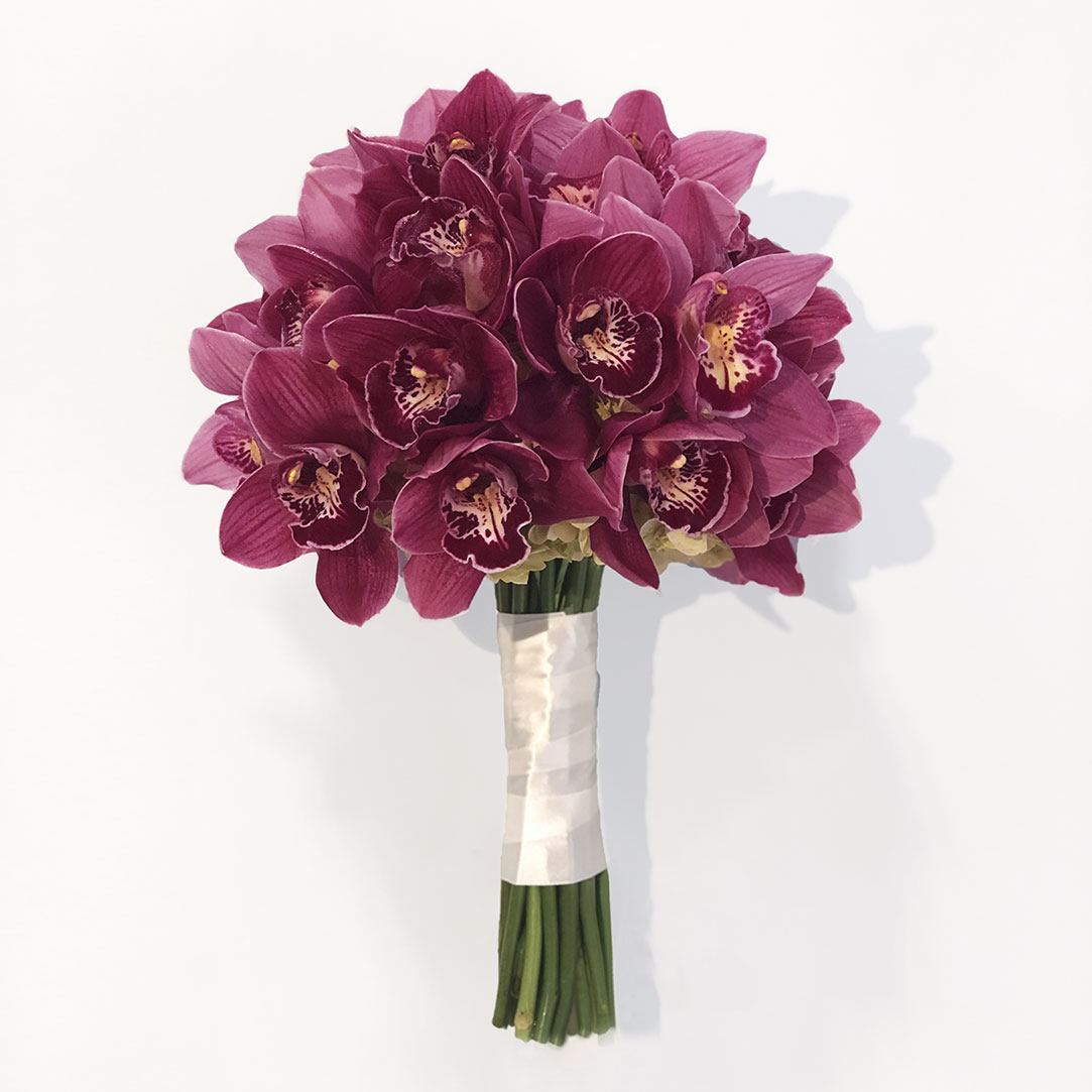 Burgundy Cymbidium Orchid Bouquet
