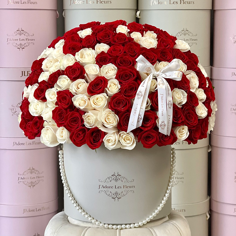 JLF Red & White Rose Box