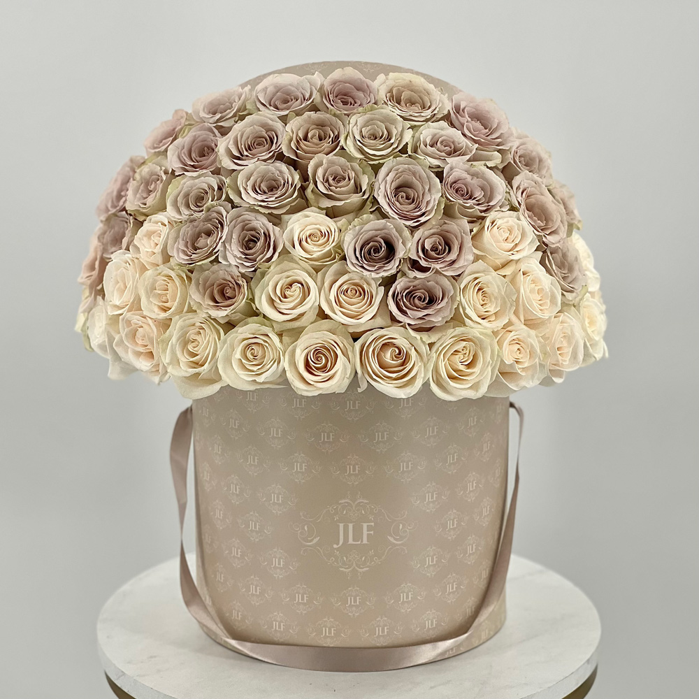 JLF Beige & White Roses