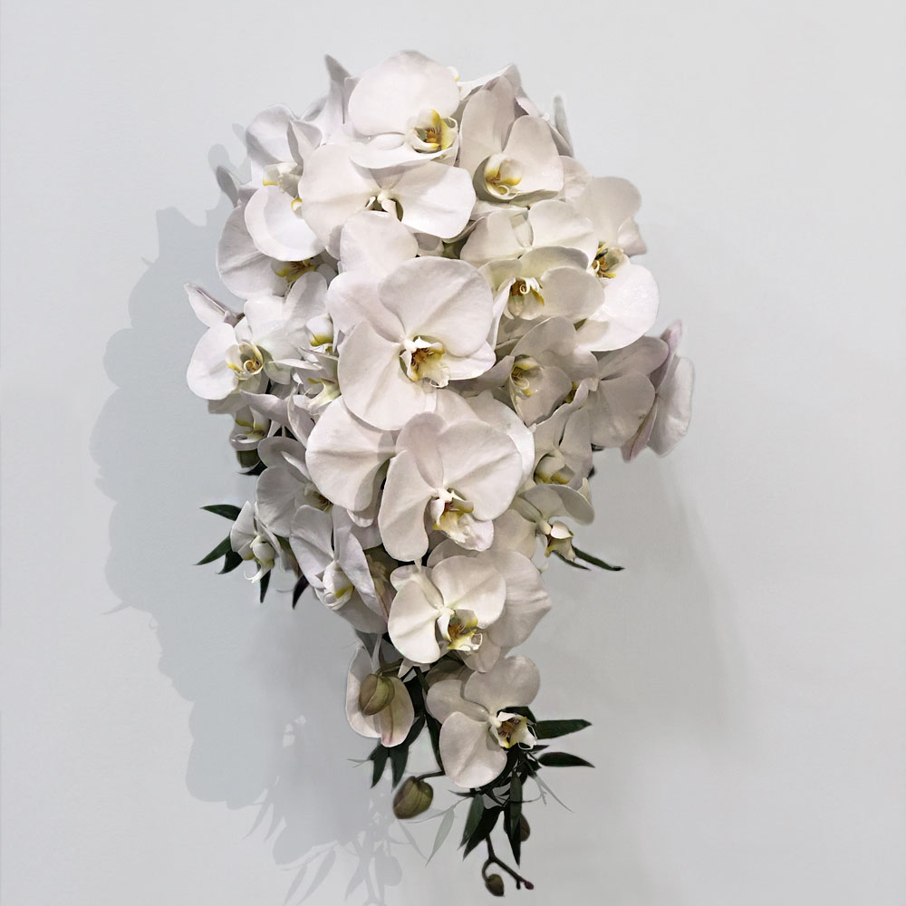 White Cascading Orchid Bouquet