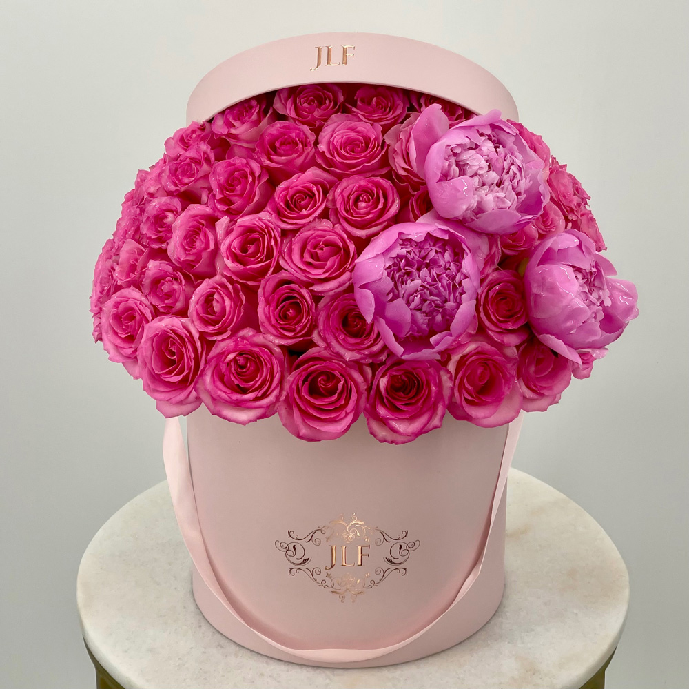 JLF Signature Sweet Unique Roses with Peonies