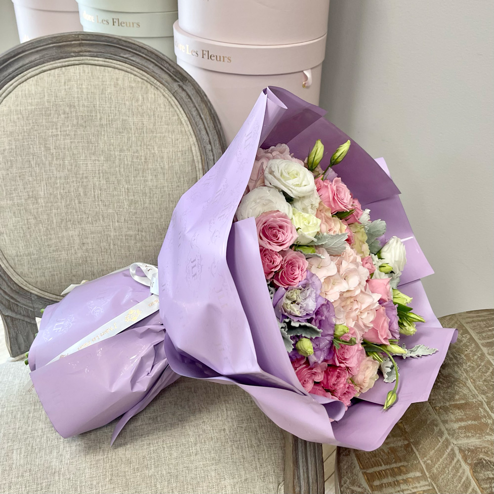 Pink and Blush Hand-Tied Bouquet