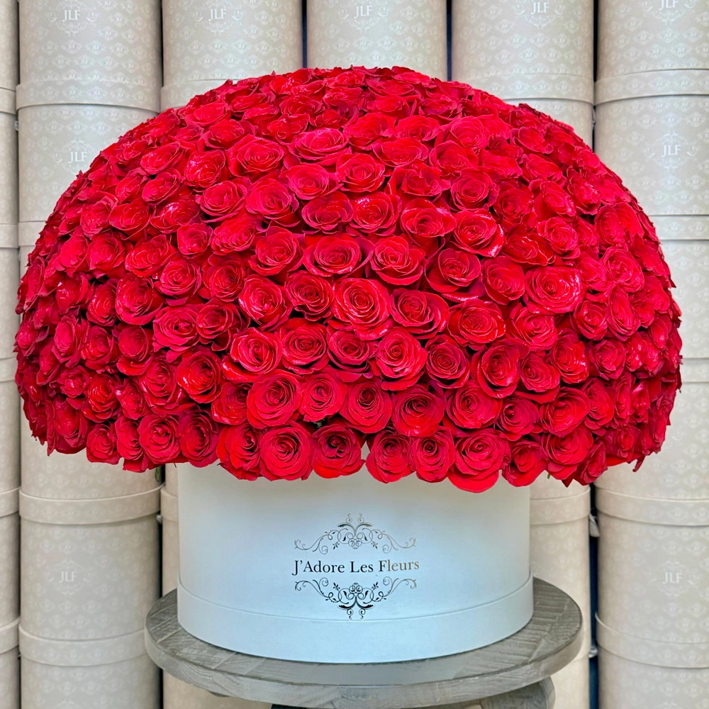 500 Lux Red Roses in Grandiose Box