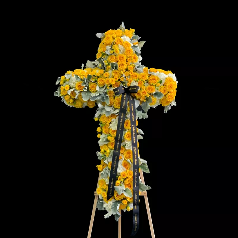 Jadore Yellow Standing Cross JLF Sympathy
