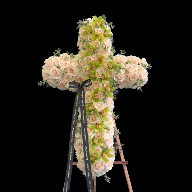 Send Standing Cross JLF Sympathy Arrangement to