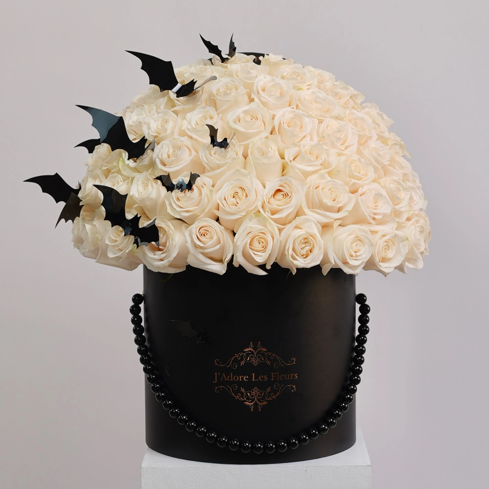 White Rose Box With Bats