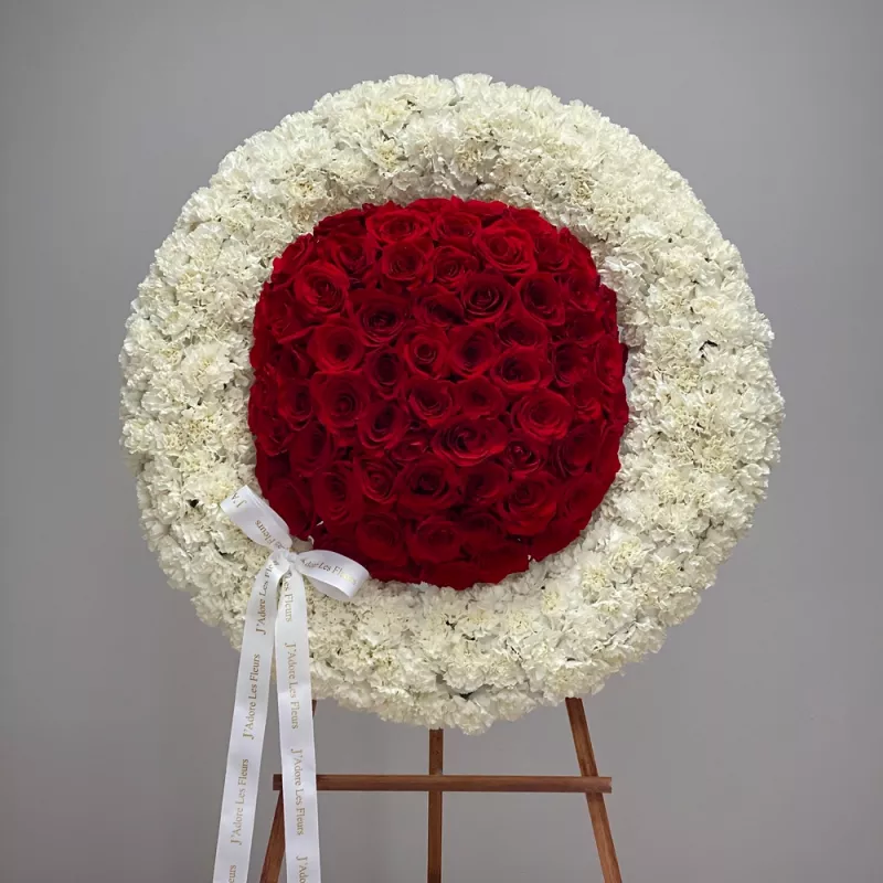 Jadore Roses & Carnations JLF Standing Sympathy Wreath