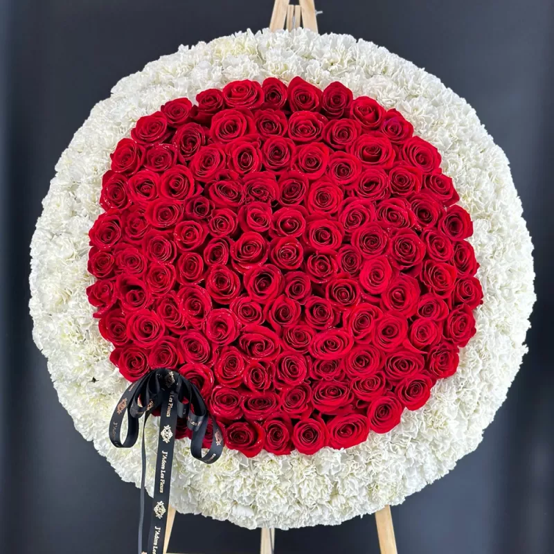 Jadore Roses & Carnations JLF Standing Sympathy Wreath
