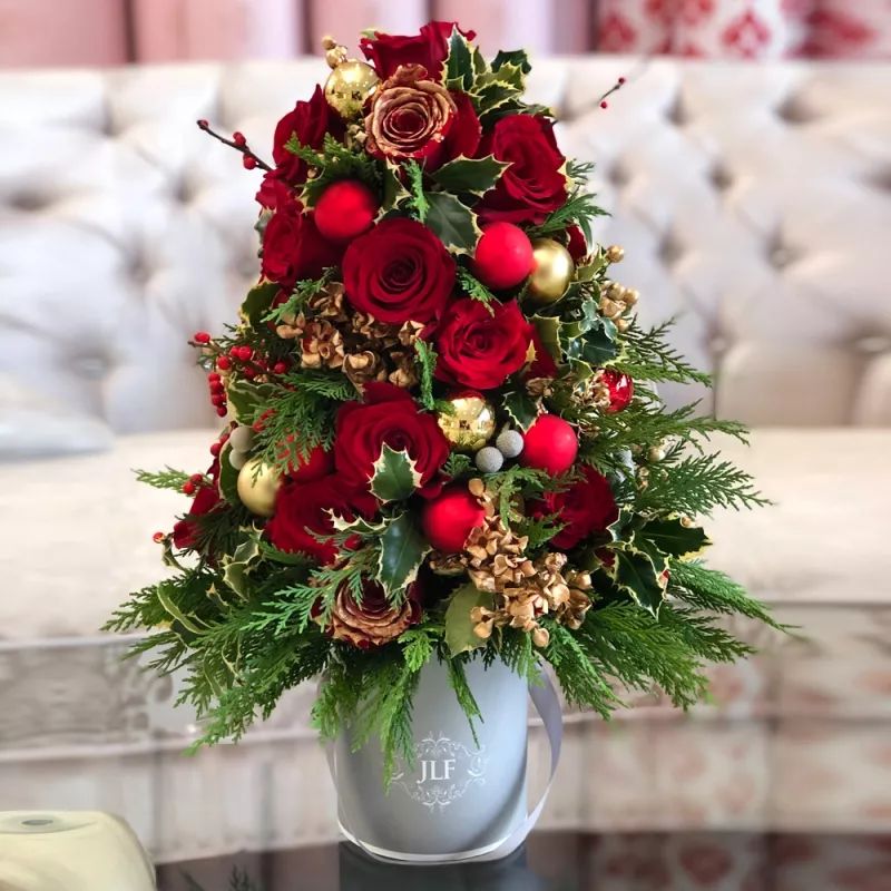 Jadore JLF Mini Holly Jolly Christmas Tree