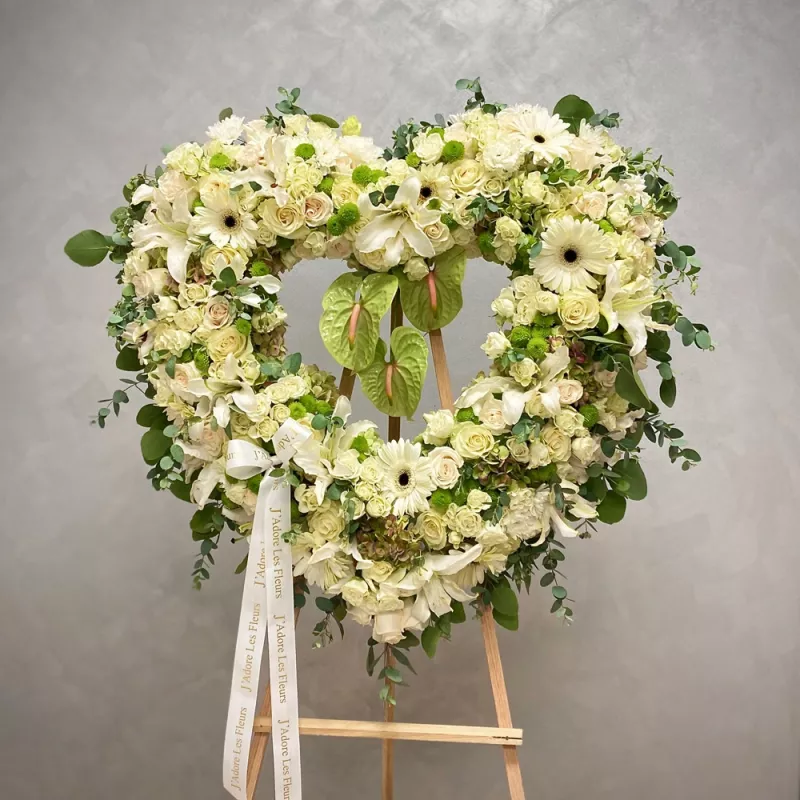 Jadore White Heart JLF Sympathy