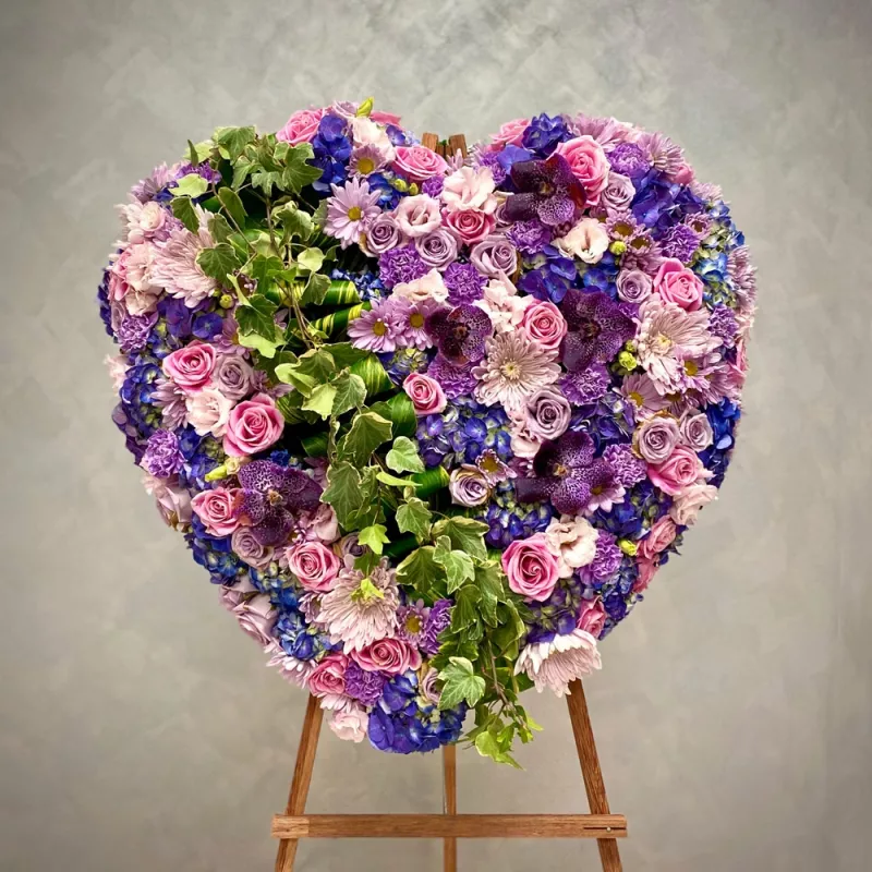 Jadore Pink and Lavender Heart JLF Sympathy