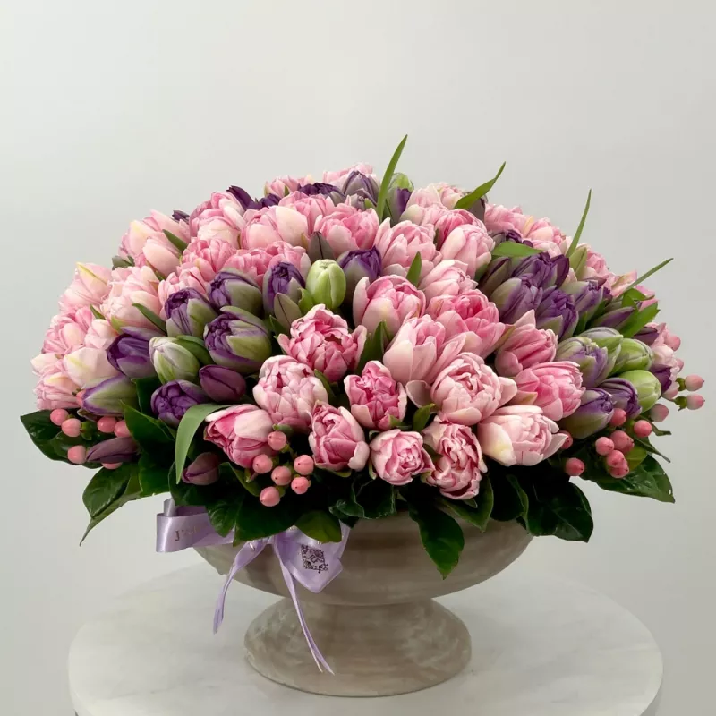 Jadore Pretty Tulips in a Vase