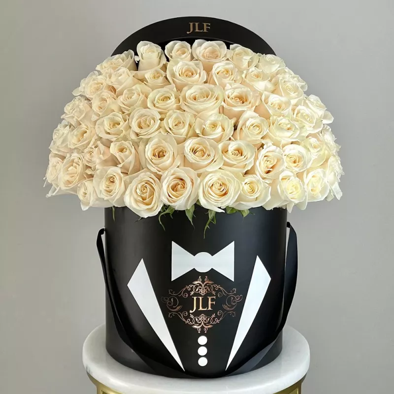 Jadore 50 Rose Suit & Tie for Him