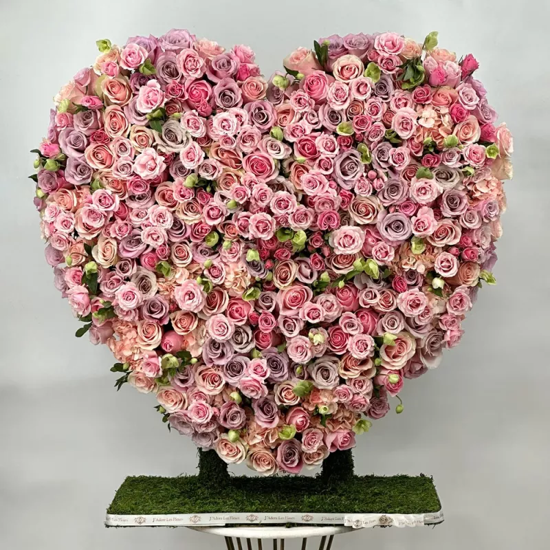 Jadore Full of Pink Standing Heart