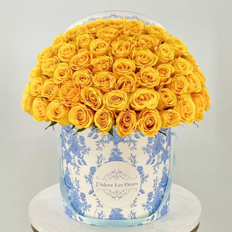 Jadore Signature Yellow Rose Box