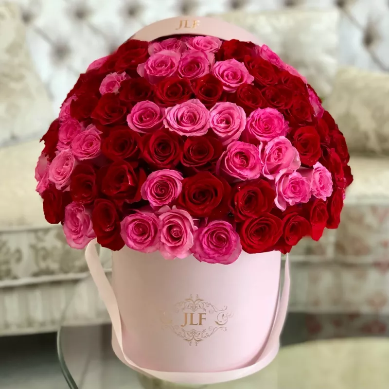 Jadore Signature Red & Pink Rose Box