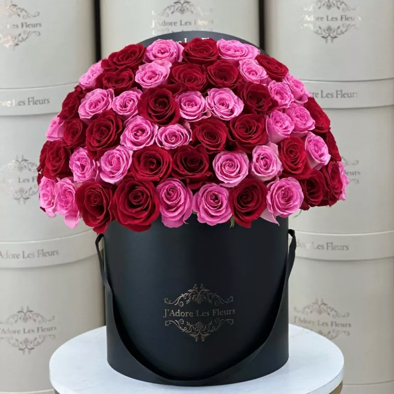 Jadore Signature Red & Pink Rose Box