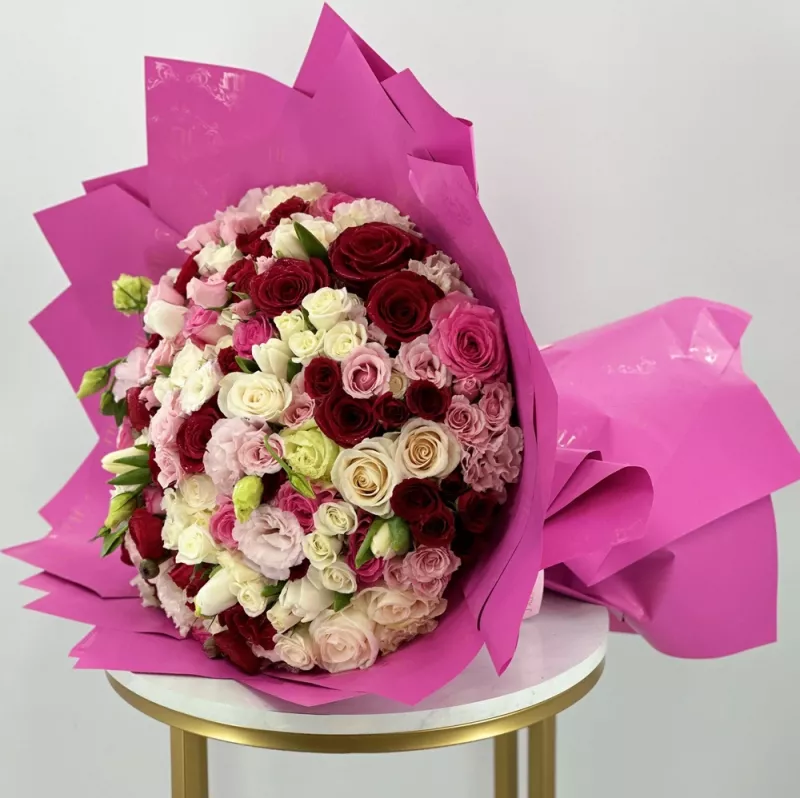 Jadore Tricolor Harmony Hand-Tied Bouquet