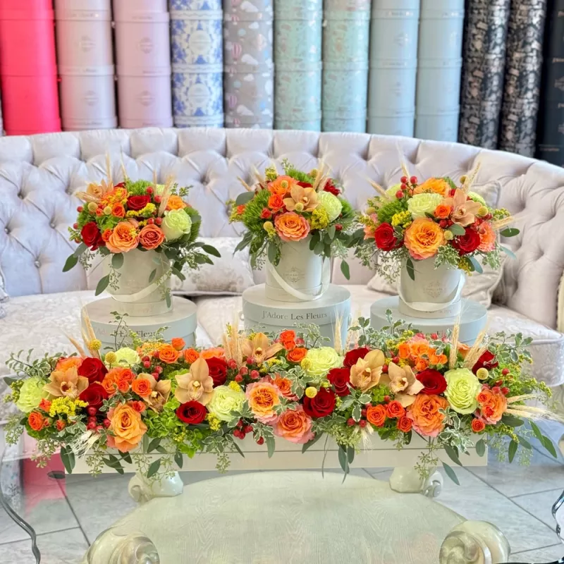 Jadore Thanksgiving Table Set of 4 Flowers