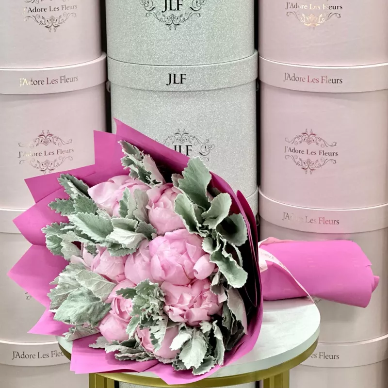 Jadore Pink Peony Hand-Tied Bouquet