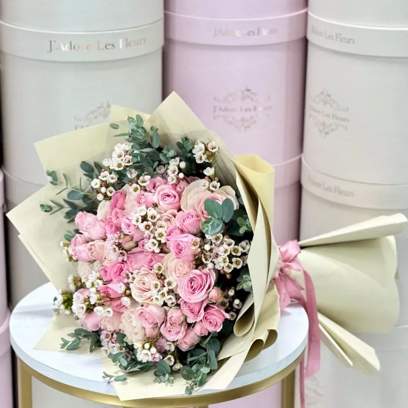 Jadore Pastel Spring Pink Hand-Tied