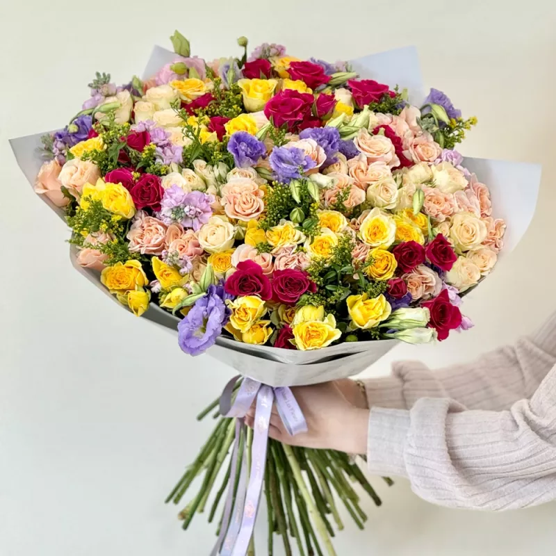 Jadore Vibrant Spring Medley Hand-Tied Bouquet