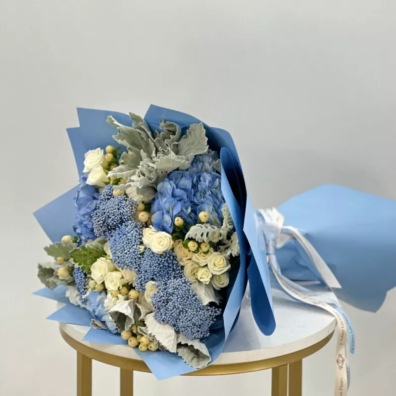 Jadore Blue Serenity Hand-Tied Bouquet