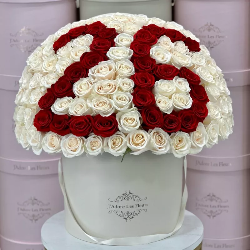 Jadore Number or Letter Personalization Rose Box