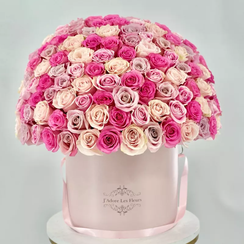 Jadore 100 Parisian Multicolor Roses