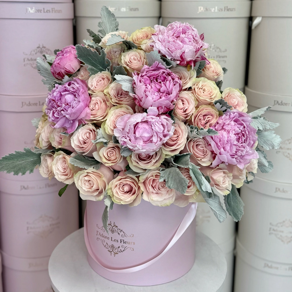 Pink Roses and Pink Peonies