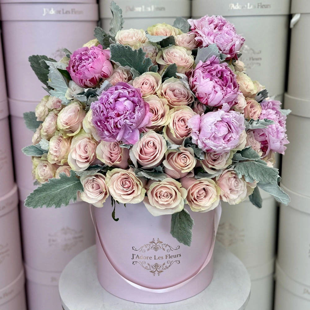 Pink Roses and Pink Peonies