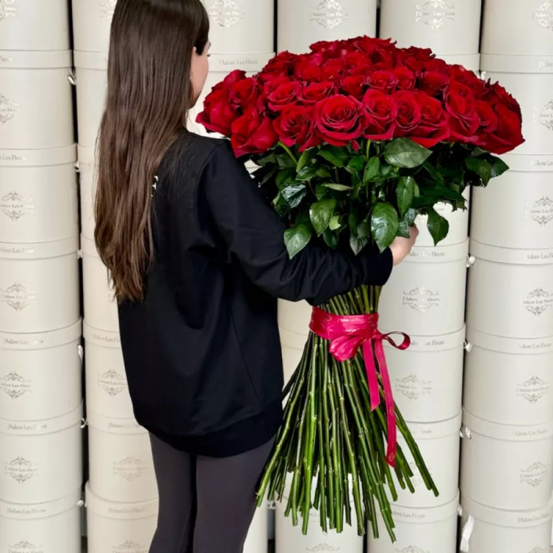 Jadore 100 cm Long Stem Rose Bouquet