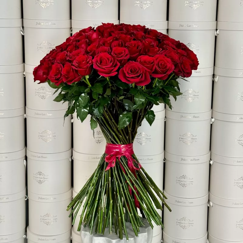 Jadore 100 cm Long Stem Rose Bouquet