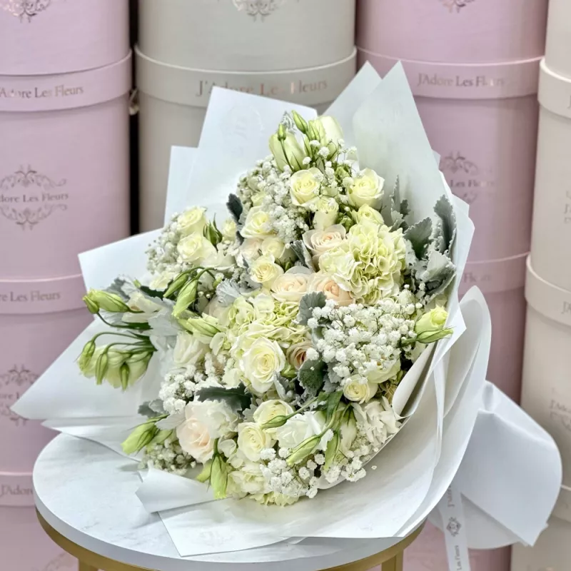 Jadore White Queen Hand-Tied Bouquet