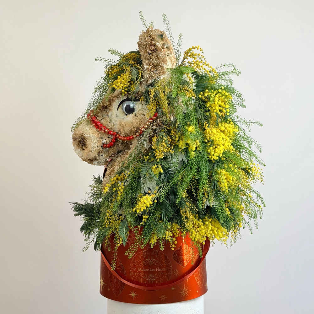 Lunar New Year Floral Horse