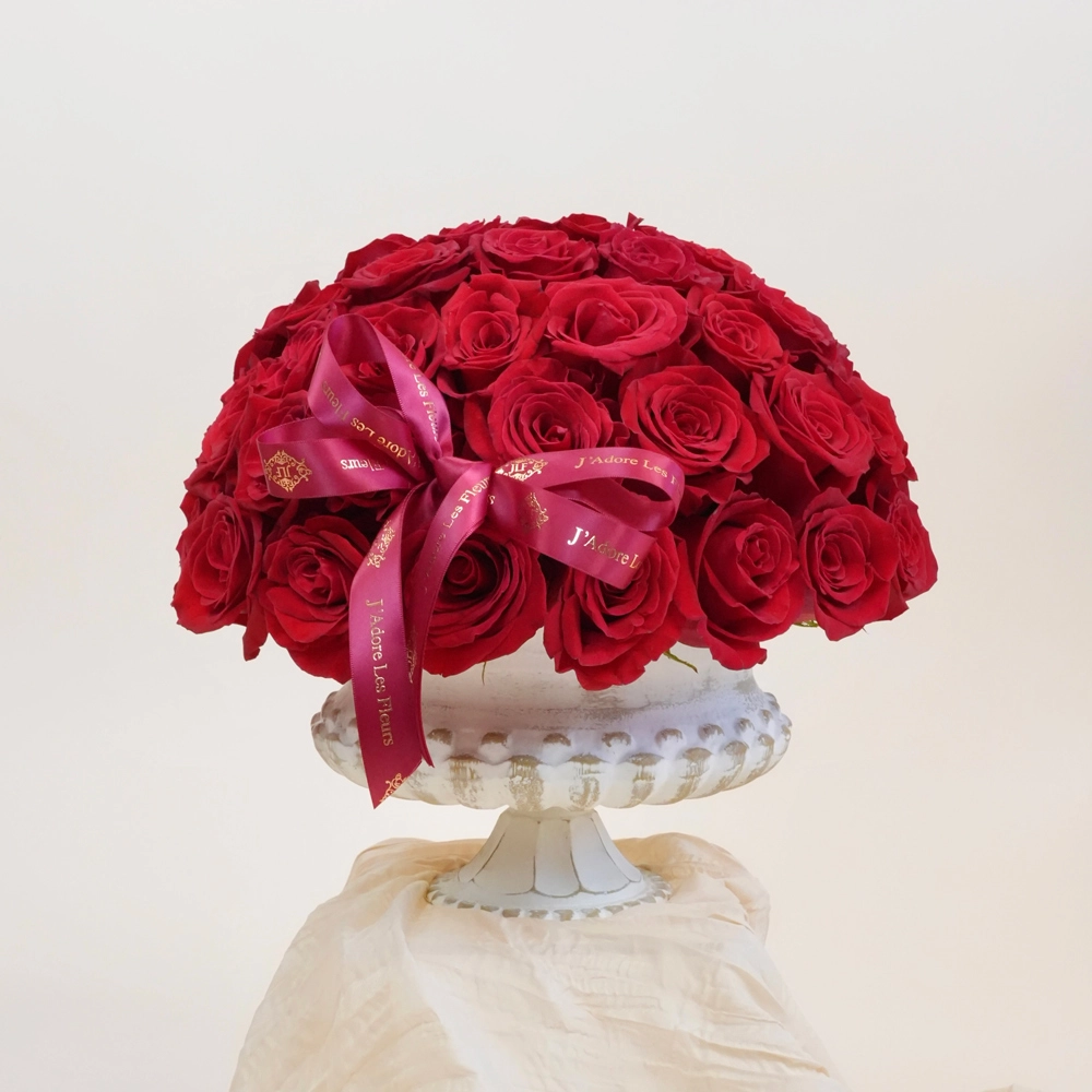 Classic Roses in a Vintage Vase