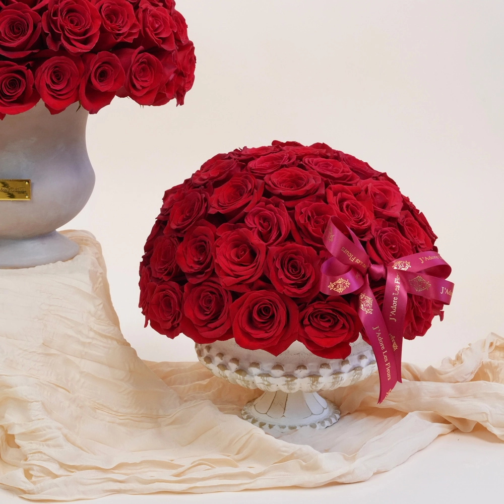 Classic Roses in a Vintage Vase